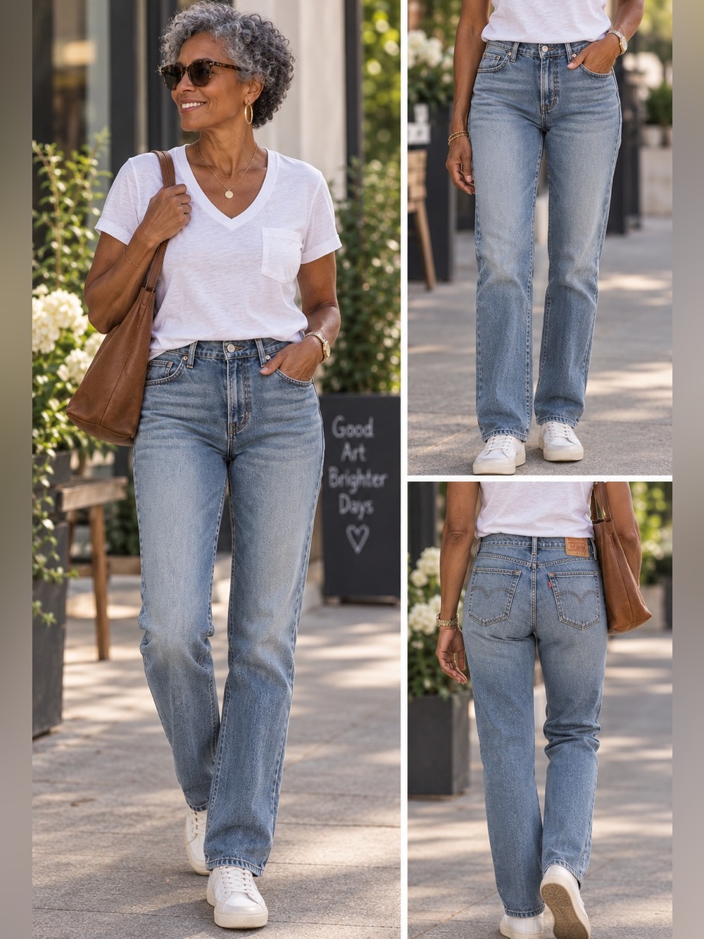 Levi’s light blue, high, waisted, straight leg, distressed, destroyed jeans 30